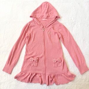 RARE Mezzo Piano Sweater Bow Zip Up Pink Pearl Hooded Liz Lisa Hime Y2K